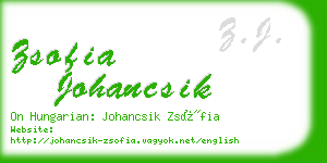 zsofia johancsik business card